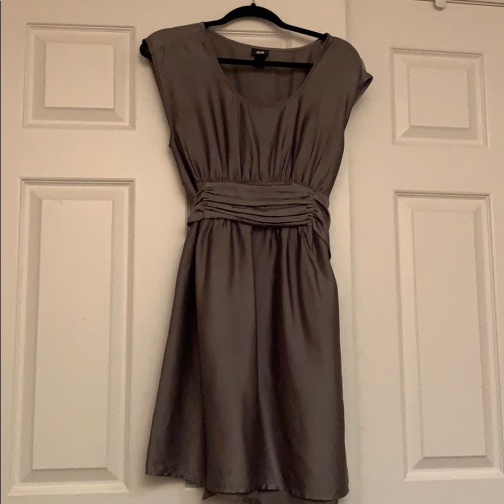 Silver sleeveless, knee length H&M dress